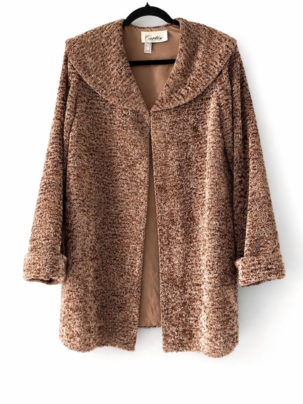 Vintage Cartise International Gold Brown Super Soft Coat Size 8